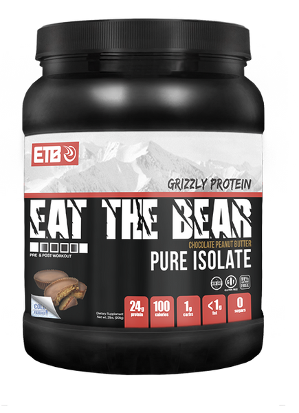ETB Pure Isolate Whey Protein - 2lb tub - Chocolate Peanut Butter