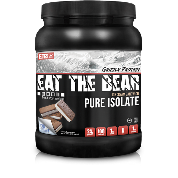 ETB Pure Isolate Whey Protein - 2lb tub - Ice Cream Sandwich